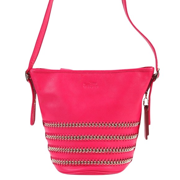 Coach Duffle Pink Leather shoulder - Picture 1 of 8